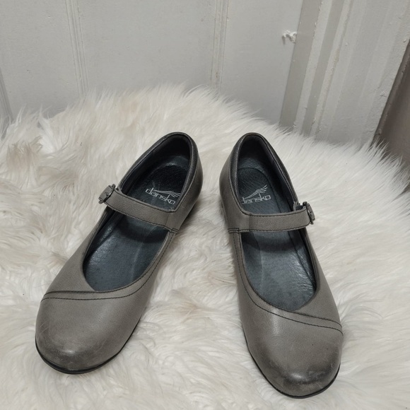 Dansko Shoes Fawna Mary Jane Gray Soft Leather Size 38 - Picture 2 of 9